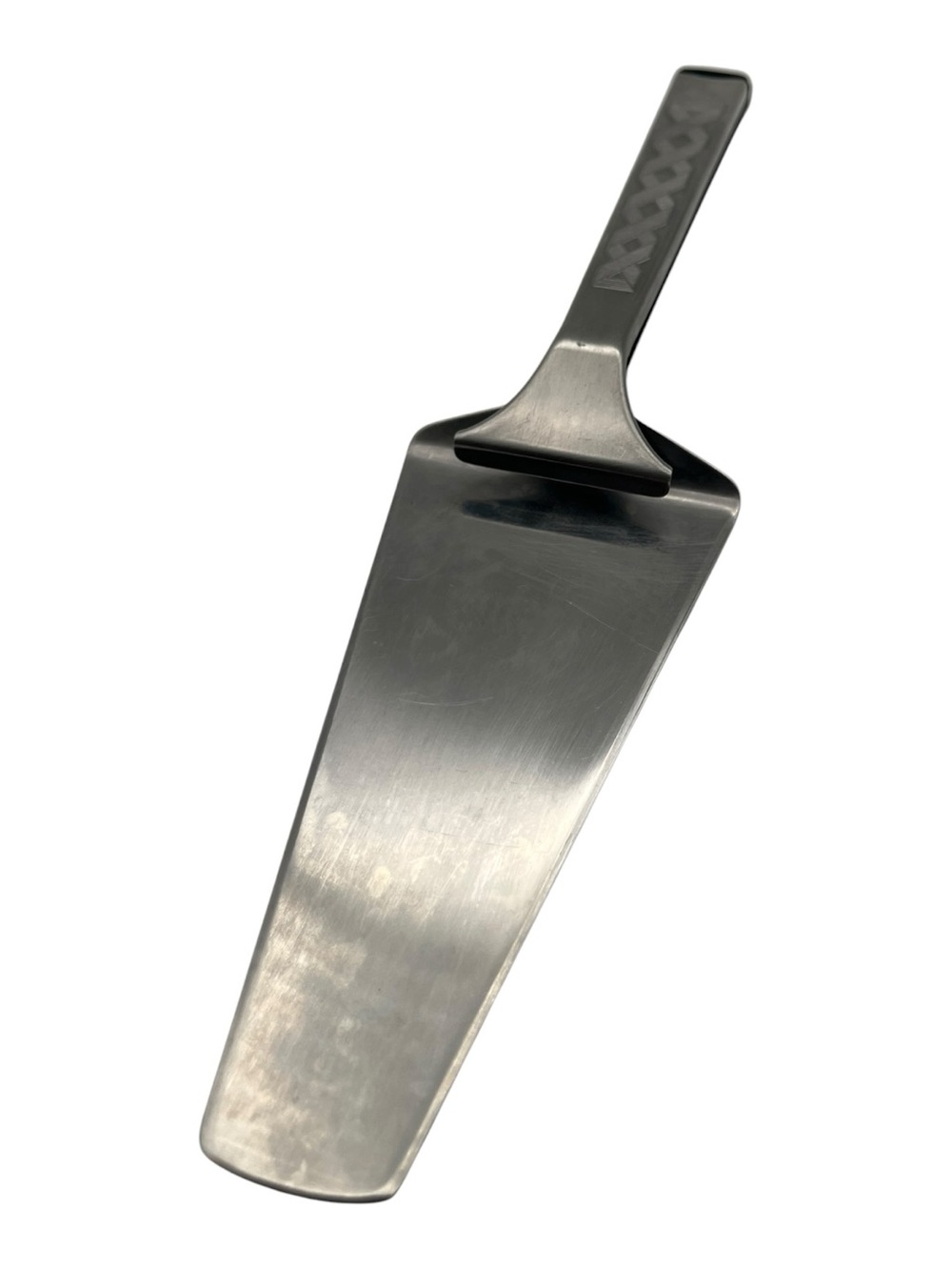 Vintage Effepi3 Cake Pie Server Italian Chrome Weave Pattern Sliding Handle